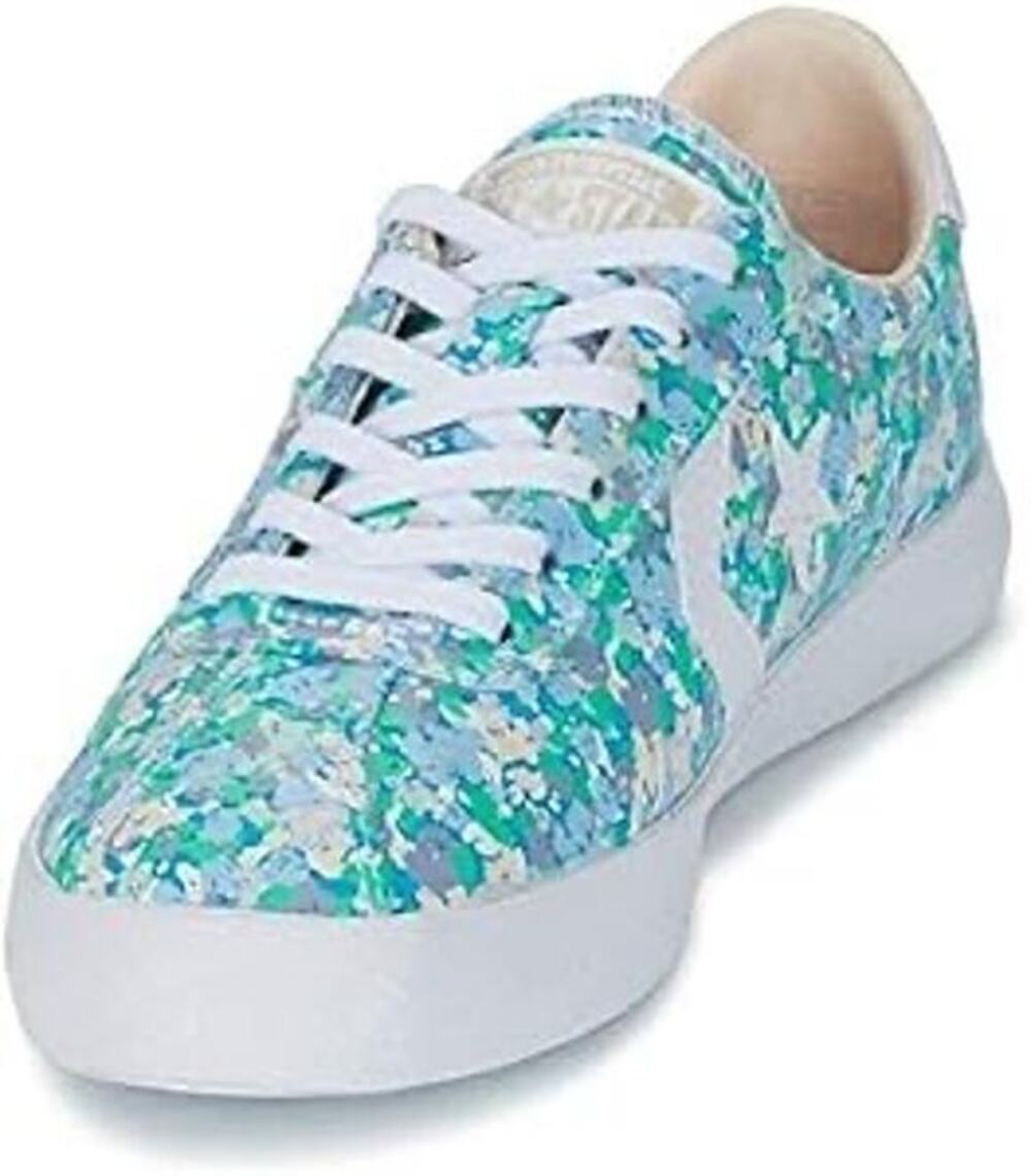 Converse Shoes Women's 7 Breakpoint Floral Low Top Lace Up Sneakers 555952C Teal
